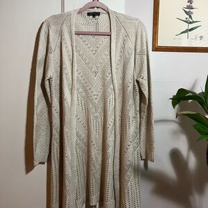 Cheril Pointelle Duster Cardigan